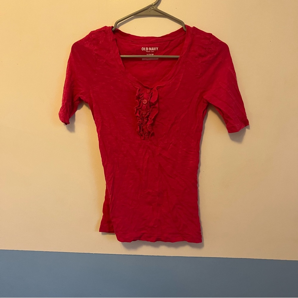 Pink old navy xs womens blouse